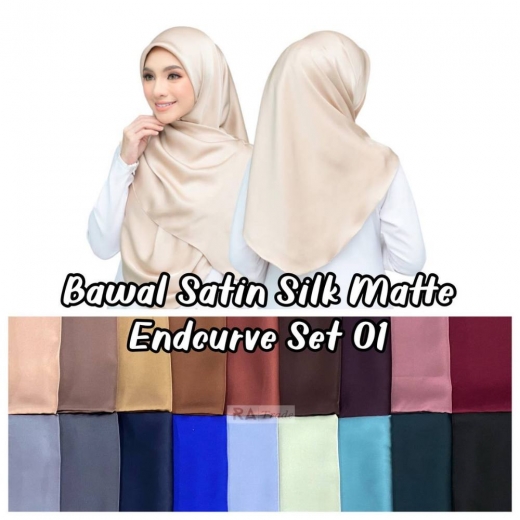 Bawal Satin Silk Matte Curve Bidang 45' 
